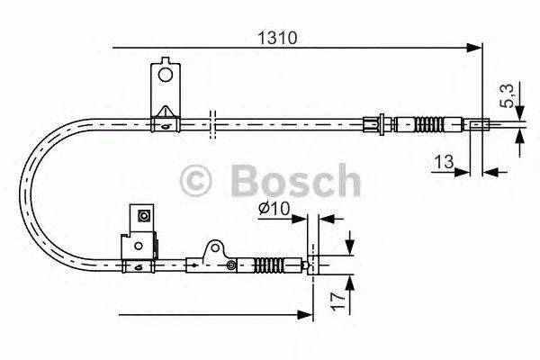 Трос, стояночная тормозная система BOSCH 1 987 482 151