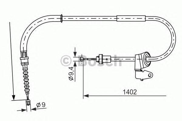 Трос, стояночная тормозная система BOSCH BC2226