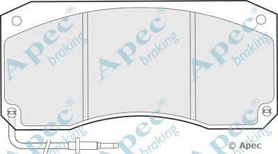 Комплект тормозных колодок, дисковый тормоз APEC braking PAD1055