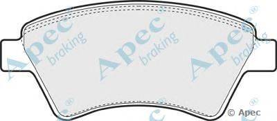 Комплект тормозных колодок, дисковый тормоз APEC braking PAD1306