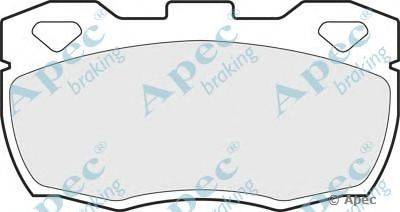 Комплект тормозных колодок, дисковый тормоз APEC braking PAD591