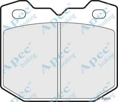 Комплект тормозных колодок, дисковый тормоз APEC braking PAD628