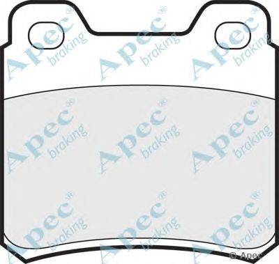 Комплект тормозных колодок, дисковый тормоз APEC braking PAD641