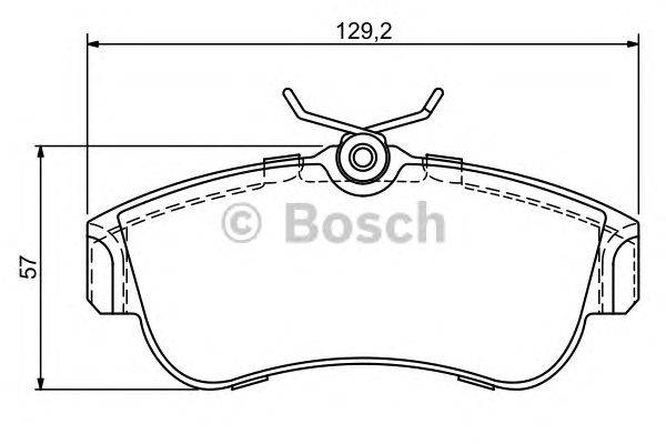 Комплект тормозных колодок, дисковый тормоз BOSCH 23096
