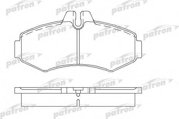 Комплект тормозных колодок, дисковый тормоз PATRON PBP1304