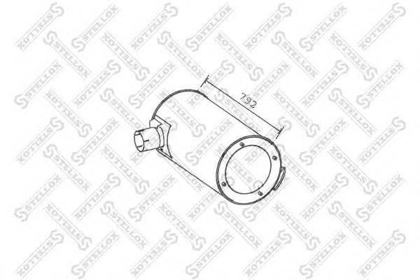 Средний / конечный глушитель ОГ STELLOX 82-03079-SX