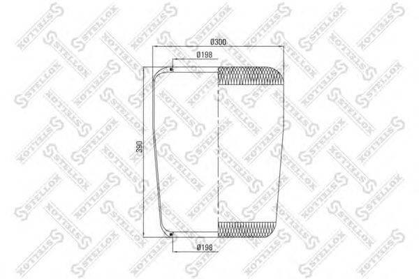 Кожух пневматической рессоры STELLOX 9036334SX