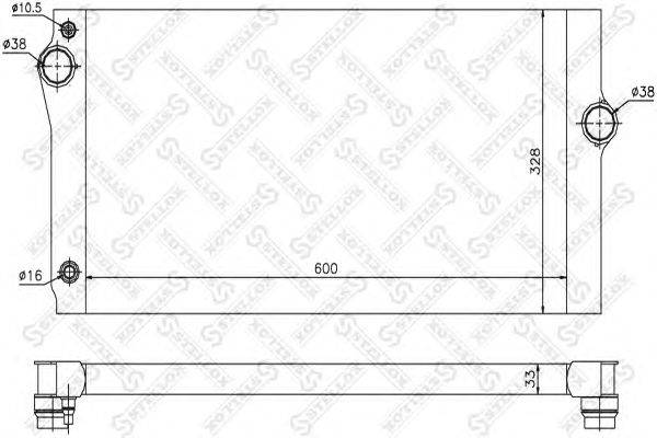 Радиатор, охлаждение двигателя STELLOX 10-25576-SX