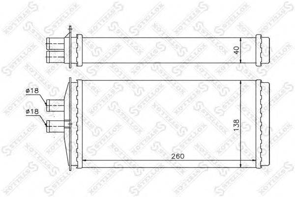 Теплообменник, отопление салона STELLOX 1035109SX