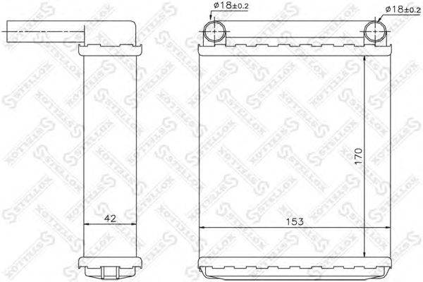 Теплообменник, отопление салона STELLOX 10-35139-SX