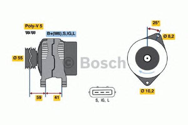 Генератор BOSCH 0 986 040 471