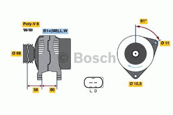 Генератор BOSCH 0 986 044 890