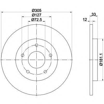 Тормозной диск HELLA PAGID 8DD355115801