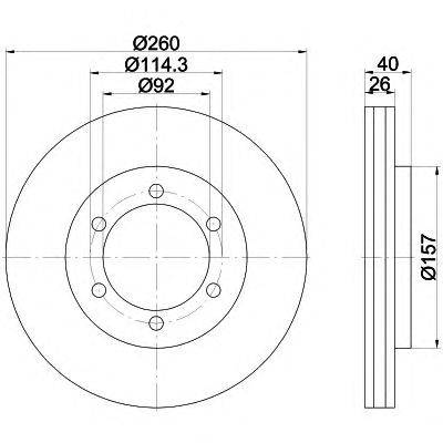 Тормозной диск HELLA PAGID 8DD 355 116-001