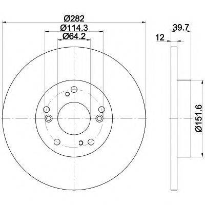 Тормозной диск HELLA PAGID 8DD 355 115-101