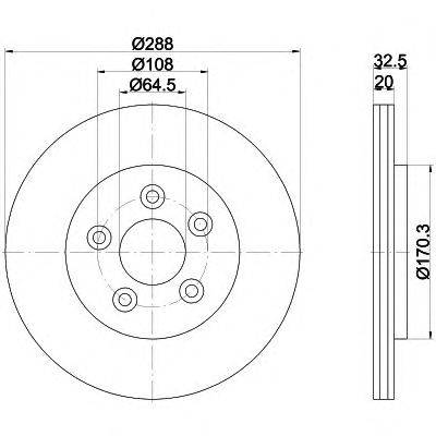 Тормозной диск HELLA PAGID 8DD 355 106-831