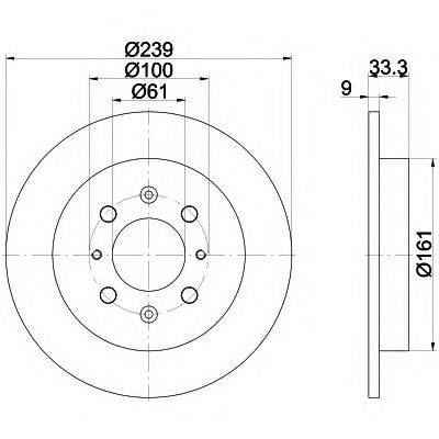 Тормозной диск HELLA PAGID 8DD 355 117-871