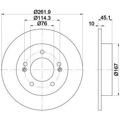 Тормозной диск HELLA PAGID 8DD 355 118-301