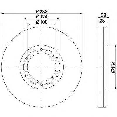 Тормозной диск HELLA PAGID 55284