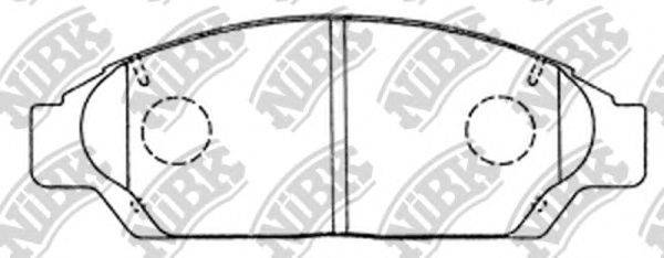 Комплект тормозных колодок, дисковый тормоз NiBK PN1260