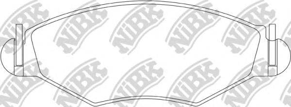 Комплект тормозных колодок, дисковый тормоз NiBK PN0201