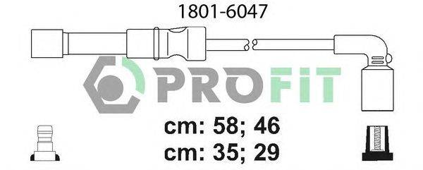 Комплект проводов зажигания PROFIT 1801-6047