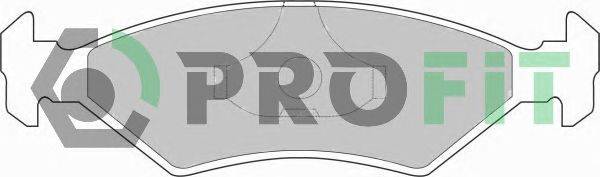 Комплект тормозных колодок, дисковый тормоз PROFIT 50000206