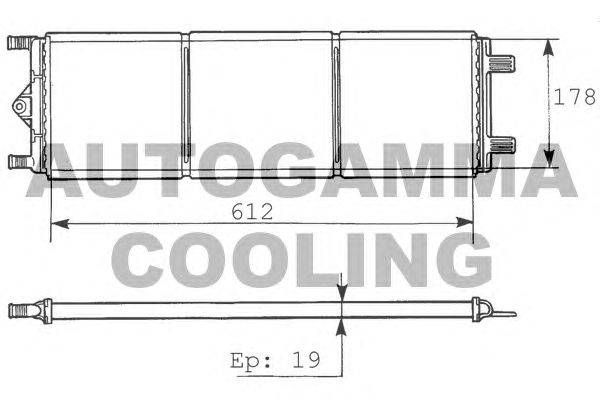 Радиатор, охлаждение двигателя AUTOGAMMA 100223