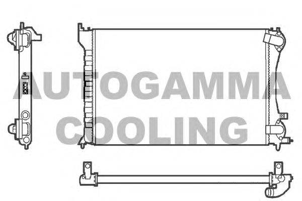 Радиатор, охлаждение двигателя AUTOGAMMA 101303