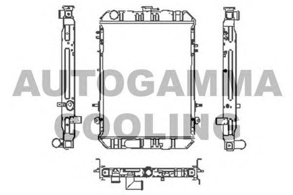 Радиатор, охлаждение двигателя AUTOGAMMA 102927