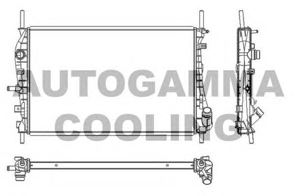 Радиатор, охлаждение двигателя AUTOGAMMA 103653