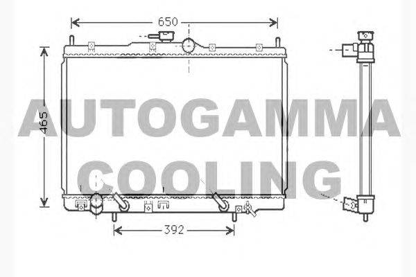 Радиатор, охлаждение двигателя AUTOGAMMA 104511