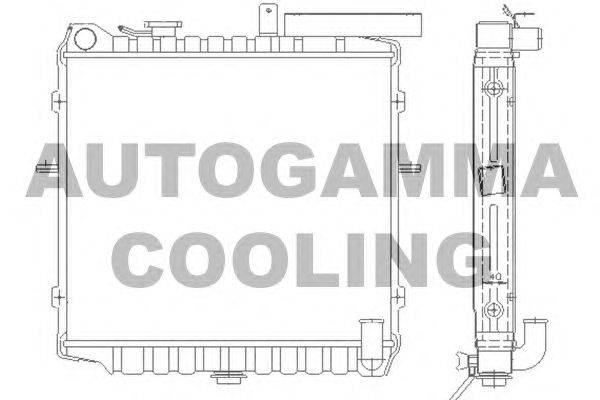 Радиатор, охлаждение двигателя AUTOGAMMA 105260