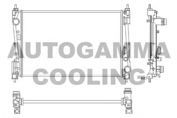 Радиатор, охлаждение двигателя AUTOGAMMA 105791