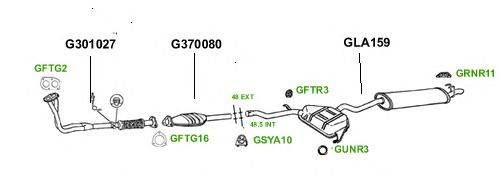 Система выпуска ОГ GT Exhaust 1006