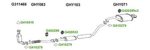 Система выпуска ОГ GT Exhaust 10305