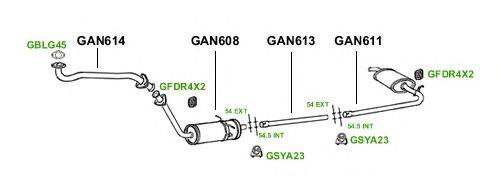 Система выпуска ОГ GT Exhaust 1064