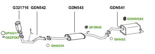 Система выпуска ОГ GT Exhaust 1328