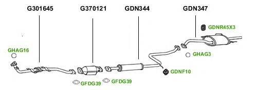 Система выпуска ОГ GT Exhaust 1403
