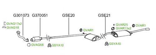 Система выпуска ОГ GT Exhaust 2166