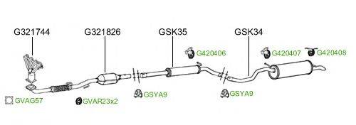 Система выпуска ОГ GT Exhaust 2188