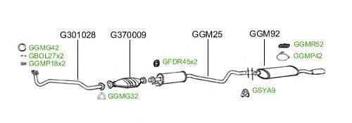 Система выпуска ОГ GT Exhaust 2356