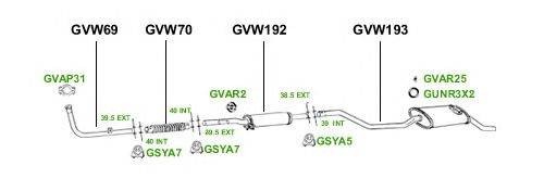Система выпуска ОГ GT Exhaust 2835