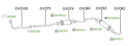 Система выпуска ОГ GT Exhaust 2930