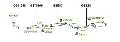 Система выпуска ОГ GT Exhaust 3700