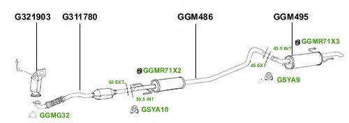Система выпуска ОГ GT Exhaust 4247