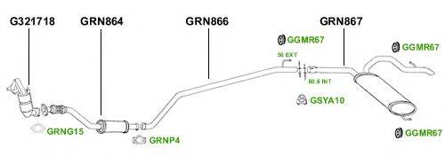 Система выпуска ОГ GT Exhaust 4410