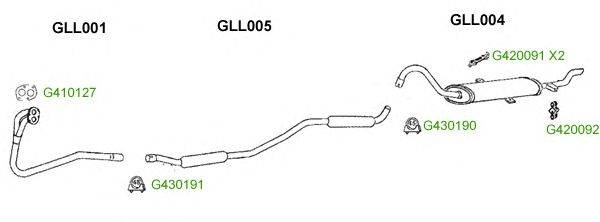Система выпуска ОГ GT Exhaust 8188