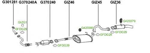 Система выпуска ОГ GT Exhaust 987