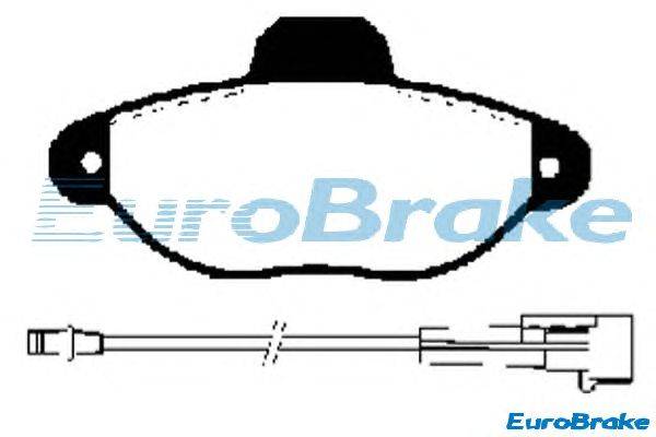 Комплект тормозных колодок, дисковый тормоз EUROBRAKE 5501222334